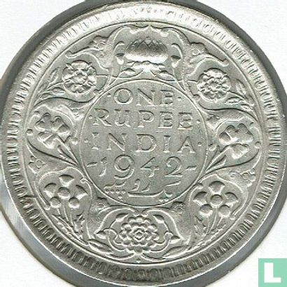 Inde britannique 1 rupee 1942 (Bombay) - Image 1