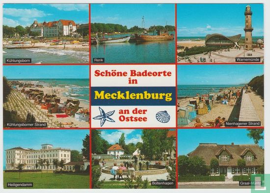 Schöne Badeorte in Mecklenburg an der Ostsee Germany Multiview Postcard - Afbeelding 1