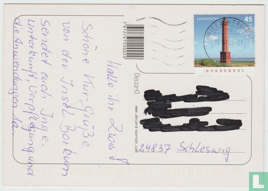 Borkum Insel - island - Multiview - Leer Lower Saxony Germany Postcard - Afbeelding 2
