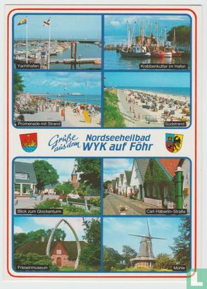 Wyk auf Föhr Schleswig-Holstein Germany Postcard - Afbeelding 1