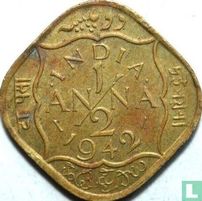 British India ½ anna 1942 (Calcutta) - Image 1