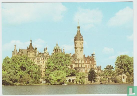 Schloss Schwerin Castle Mecklenburg Germany Postcard - Afbeelding 1