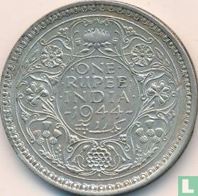 British India 1 rupee 1944 (Lahore - type 1) - Image 1