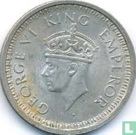Inde britannique 1 rupee 1945 (Bombay - type 1) - Image 2