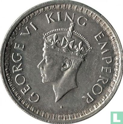 British India ½ rupee 1943 (Lahore) - Image 2