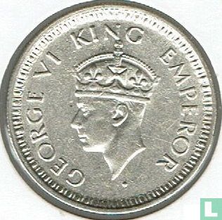 British India ¼ rupee 1945 (Lahore - type 1) - Image 2