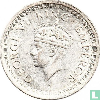 Inde britannique ½ rupee 1944 (Bombay - point) - Image 2