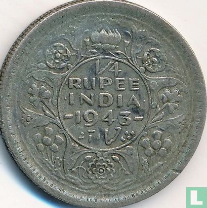 British India ¼ rupee 1943 (Bombay) - Image 1