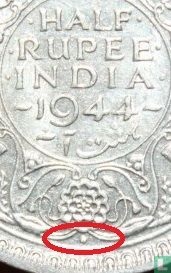 Britisch-Indien ½ Rupee 1944 (Bombay - Diamant) - Bild 3