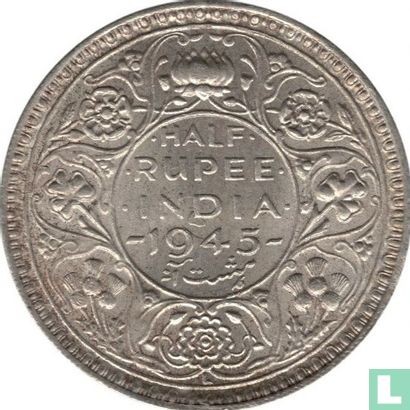 British India ½ rupee 1945 (Lahore - type 1) - Image 1