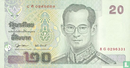 Thaïlande 20 Baht (signature 7) - Image 1