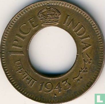 Inde britannique 1 pice 1943 (Bombay - type 1) - Image 1