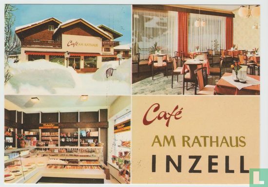 Cafe Am Rathaus Inzell Traunstein Bayern Deutschland Ansichtskarten - Cafe Restaurant Bavaria Germany Postcard - Image 1