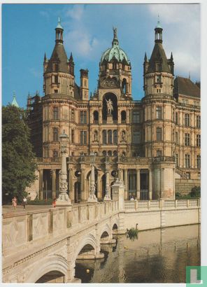 Schwerin stadtansicht schloss Castle Mecklenburg Deutschland Germany Ansichtskarten Postcard - Afbeelding 1