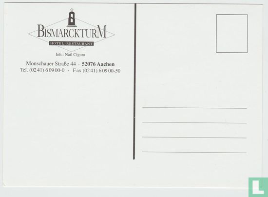Bismarckturm Aachen Nordrhein-Westfalen Deutschland Ansichtskarten - Bismarck Tower Hotel Restaurant Postcard - Afbeelding 2