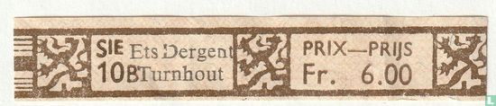 Ets Dergent Turnhout- SIE 10B - Fr. 6.00 - Afbeelding 1