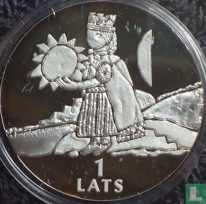 Latvia 1 lats 2001 (PROOF) "Heaven" - Image 2