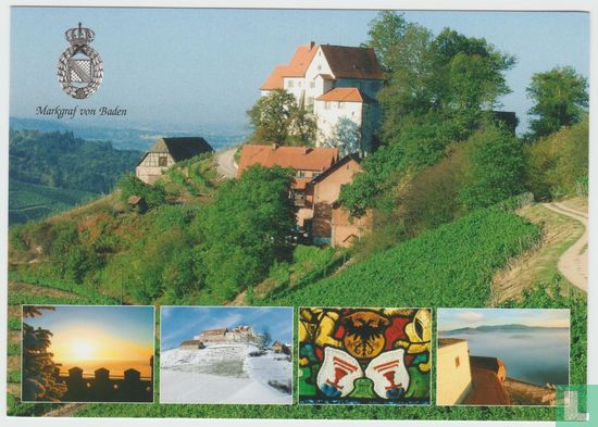 Schloss Staufenberg Weingut Markgraf von Baden-Württemberg Ansichtskarten - Castle Germany Postcard - Afbeelding 1