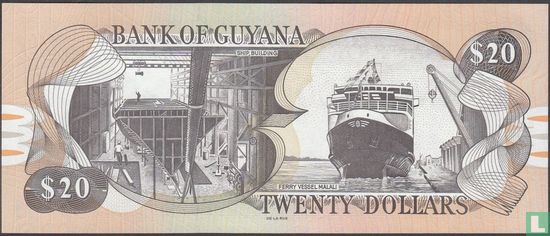 Guyana 20 Dollars 2018 - Afbeelding 2