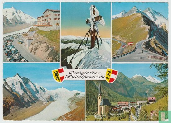 Großglockner Hochalpenstraße Parkplatz Franz-Josefs -Höhe 2362 m - Österreich Ansichtskarten - 1963 Austria postcard - Afbeelding 1