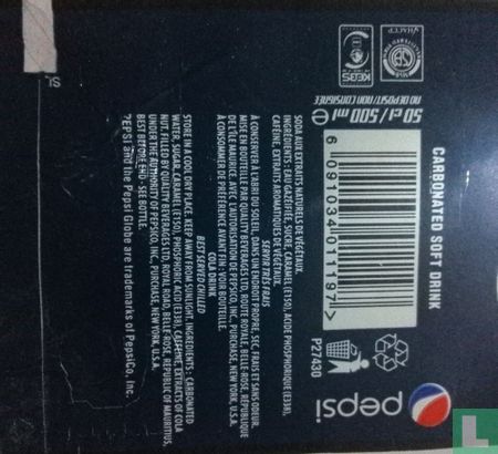 Pepsi 'etiquette noire' 50cl - Image 2