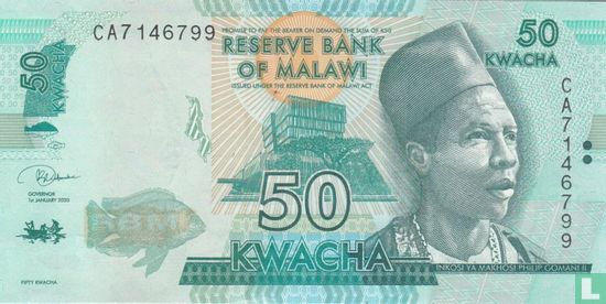 Malawi 50 Kwacha 2020 - Afbeelding 1