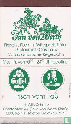 Jan von Werth - Fleisch-, Fisch- + Wildspecialitäten
