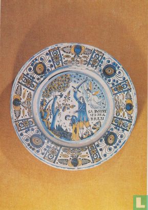 Prato -Decoraçao policromade, tipo-aranhôes (Séc. XVII) - Afbeelding 1