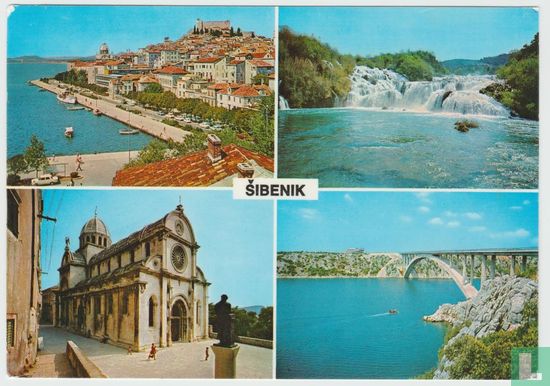 Sibenik Croatia 1973 Postcard - Afbeelding 1