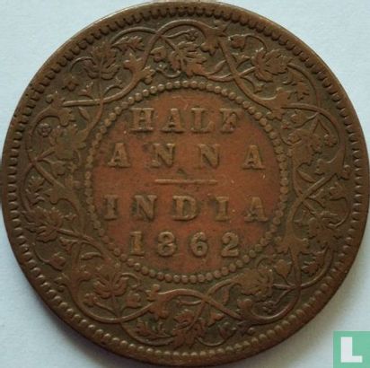 Britisch-Indien ½ Anna 1862 (Kalkutta - Typ 2) - Bild 1