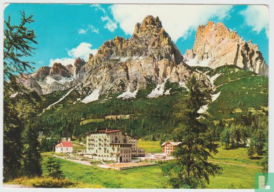 Dolomiti Passo Tre Croci Monte Cristallo Belluno Veneto Italia 1963 Cartoline - Italy Postcard - Afbeelding 1