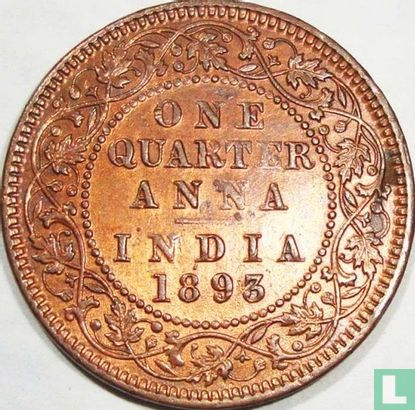 Inde britannique ¼ anna 1893 - Image 1