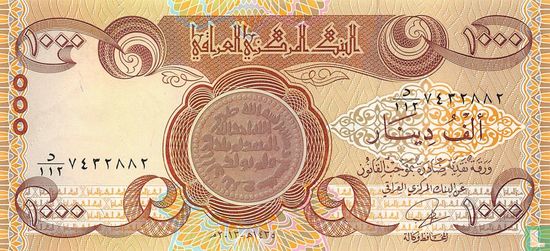Irak 1.000 Dinars - Image 1