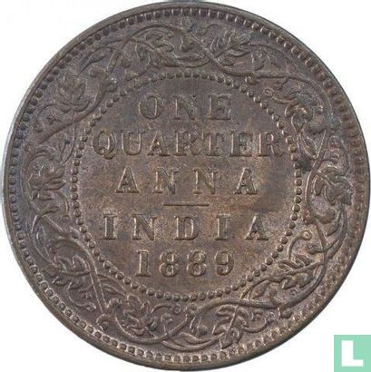 British India ¼ anna 1889 (Bombay) - Image 1
