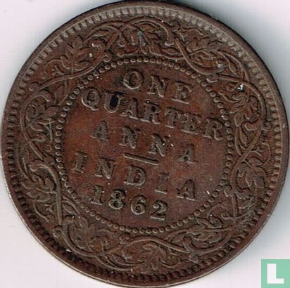 British India ¼ anna 1862 (Madras) - Image 1