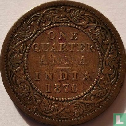 Inde britannique ¼ anna 1876 (Bombay) - Image 1