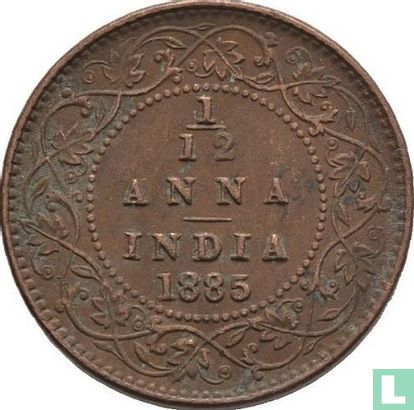 Brits-Indië 1/12 anna 1885 - Afbeelding 1