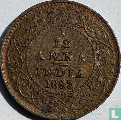 Brits-Indië 1/12 anna 1893 - Afbeelding 1