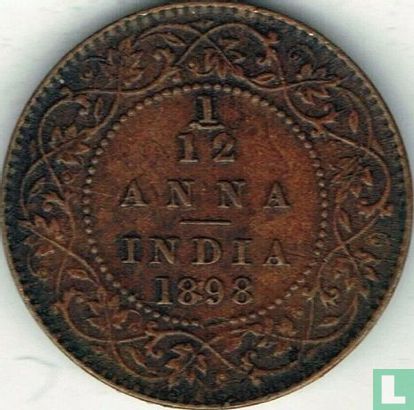 Brits-Indië 1/12 anna 1898 - Afbeelding 1