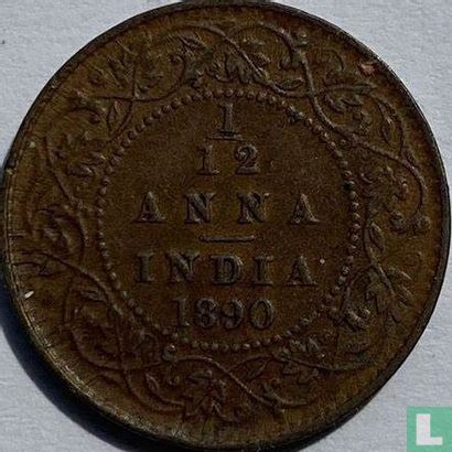 Brits-Indië 1/12 anna 1890 - Afbeelding 1