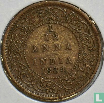 Brits-Indië 1/12 anna 1884 - Afbeelding 1