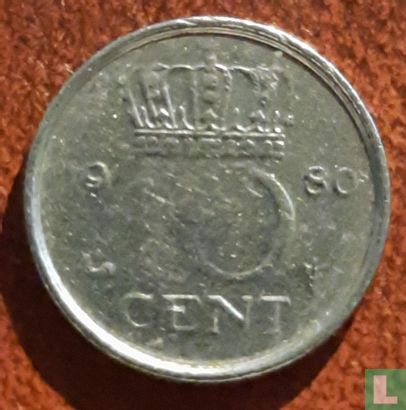 Nederland 10 cent 1980 (misslag) - Afbeelding 1
