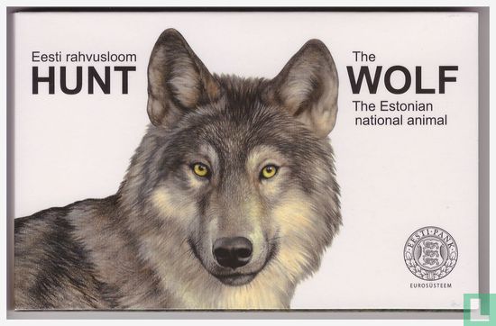 Estland 2 euro 2021 (folder) "The Estonian national animal - The wolf" - Afbeelding 1
