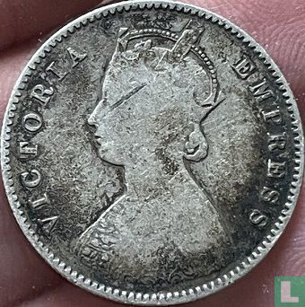 Brits-Indië ½ rupee 1889 (Calcutta) - Afbeelding 2