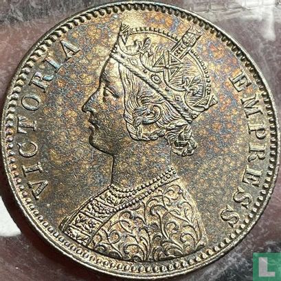British India 1 rupee 1900 (Calcutta) - Image 2