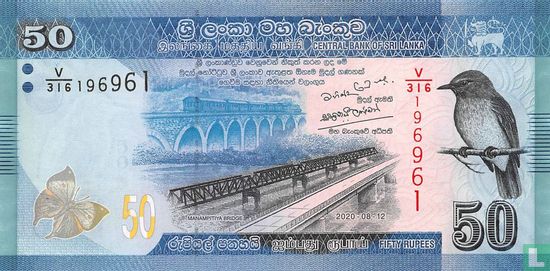 Sri Lanka 50 Rupees 2020  - Afbeelding 1