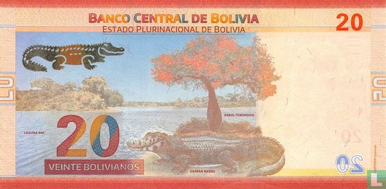Bolivia 20 Bolivianos - Afbeelding 2