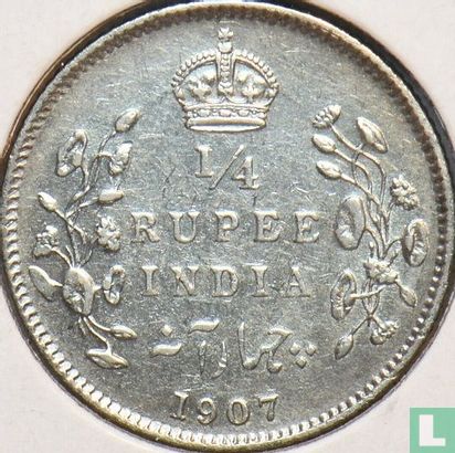 Brits-Indië ¼ rupee 1907 - Afbeelding 1
