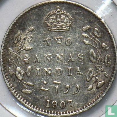 Brits-Indië 2 annas 1907 - Afbeelding 1
