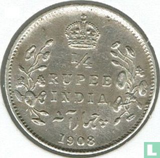 British India ¼ rupee 1908 - Image 1